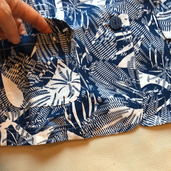 Coldwater Creek teal/white blazer - Picture 11 of 11